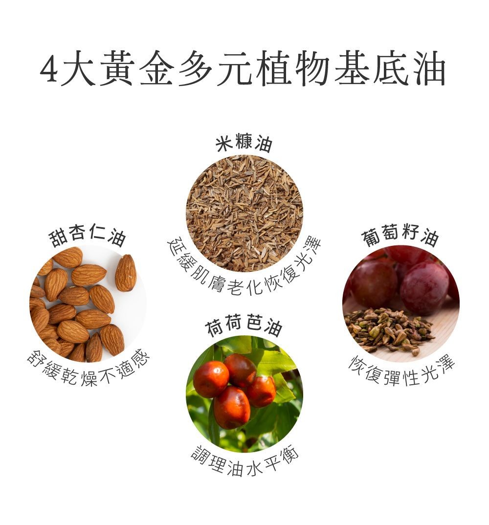 伊聖詩美體潤膚油4大黃金多元植物基底油