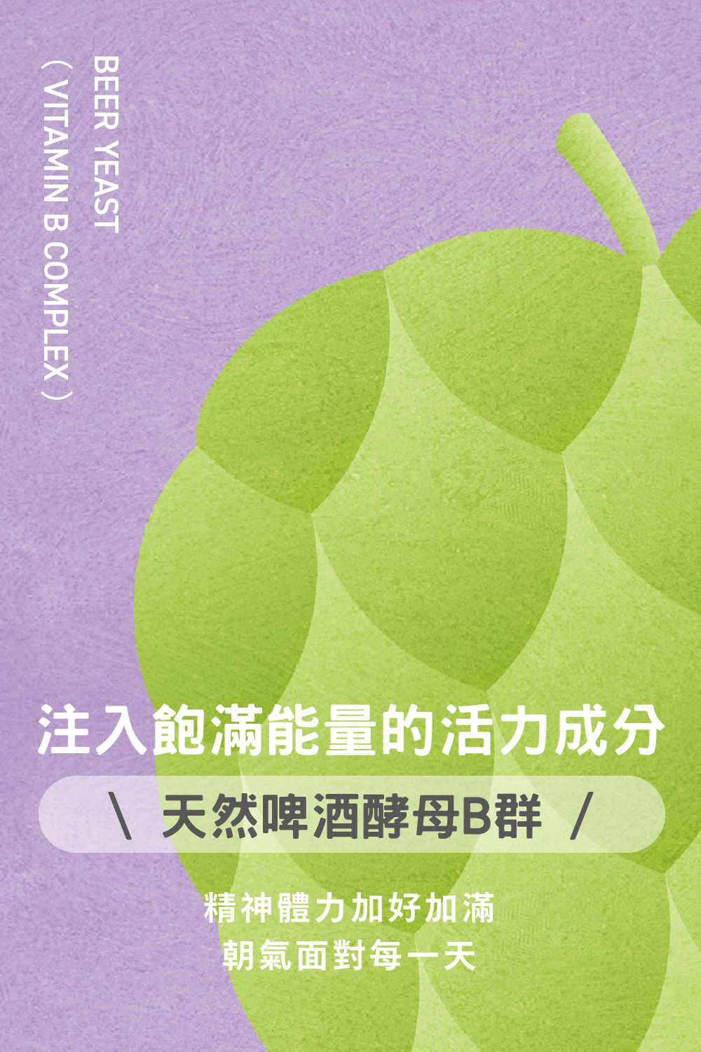 小蜜蜂活力膠囊添加注入飽滿能量的活力成分-天然啤酒酵母維他命B群